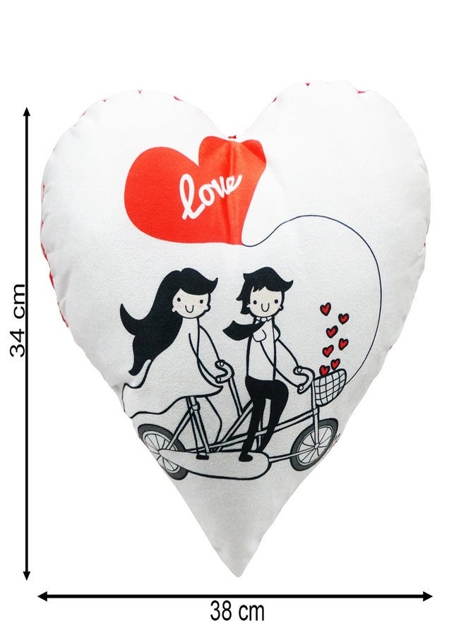 Muren's Multi Colour Love Symbol Heart Shape Cushion for Proposing on New Year/Valentine/Valentine's Day Gift/gift's/Gifting Your Boyfriend/Girlfriend/Husband/Wife/lovemate/Partner Purpose 6 - Image 3
